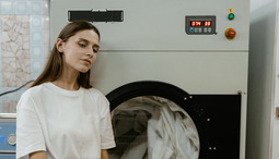 Black washing machine - a must-have for the laundry room